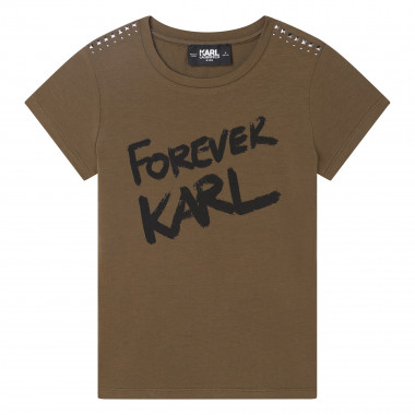 Kurzarm-T-Shirt aus Baumwolle KARL LAGERFELD KIDS Für MÄDCHEN