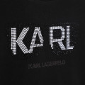T-shirt coton manches longues KARL LAGERFELD KIDS pour FILLE