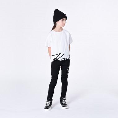 Embroidered cotton T-shirt KARL LAGERFELD KIDS for GIRL
