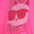 Sweat-shirt brodé de strass KARL LAGERFELD KIDS pour FILLE