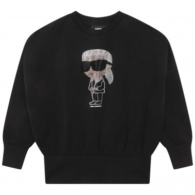 Rhinestone-design sweatshirt KARL LAGERFELD KIDS for GIRL