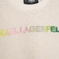 Sweat-shirt polaire moutonnée KARL LAGERFELD KIDS pour FILLE