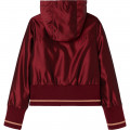 Waterproof hooded jacket KARL LAGERFELD KIDS for GIRL