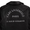 Lined biker-style jacket KARL LAGERFELD KIDS for GIRL