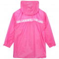 Water-repellent rain jacket KARL LAGERFELD KIDS for GIRL