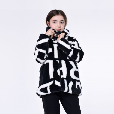 Printed fluffy jacket KARL LAGERFELD KIDS for GIRL