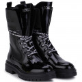 Leather ranger boots KARL LAGERFELD KIDS for GIRL