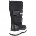 Padded hook-and-loop boots KARL LAGERFELD KIDS for GIRL