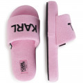 Terry cloth slippers KARL LAGERFELD KIDS for GIRL