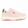 Lace-up leather trainers KARL LAGERFELD KIDS for GIRL