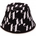 Printed cotton bucket hat KARL LAGERFELD KIDS for BOY