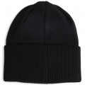 Knitted hat with turn-up KARL LAGERFELD KIDS for BOY
