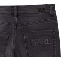 Denim jeans met logo KARL LAGERFELD KIDS Voor