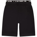 Plain Bermuda shorts with logo KARL LAGERFELD KIDS for BOY