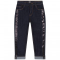 Jeans stretch con risvolto KARL LAGERFELD KIDS Per RAGAZZO