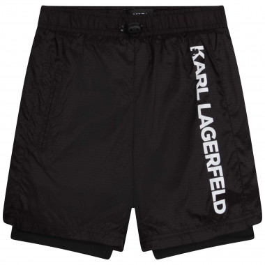 Waterproof dual-fabric shorts KARL LAGERFELD KIDS for BOY