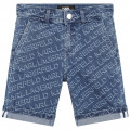 Printed denim shorts KARL LAGERFELD KIDS for BOY
