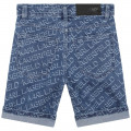 Printed denim shorts KARL LAGERFELD KIDS for BOY