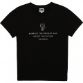 T-shirt in cotone con scritta KARL LAGERFELD KIDS Per RAGAZZO