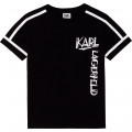 Camiseta de algodón ecológico KARL LARGERFELD KIDS para NIÑO