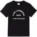 Camiseta de algodón orgánico KARL LARGERFELD KIDS para NIÑO