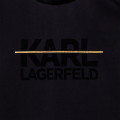 Sweater met capuchon van twee materialen KARL LAGERFELD KIDS Voor