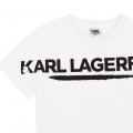 Camiseta de algodón estampada KARL LARGERFELD KIDS para NIÑO