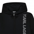 Hooded zip-up sweatshirt KARL LAGERFELD KIDS for BOY