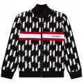 Printed zip-up sweatshirt KARL LAGERFELD KIDS for BOY
