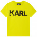 Short-sleeved cotton T-shirt KARL LAGERFELD KIDS for BOY