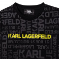 T-shirt imprimé en coton KARL LAGERFELD KIDS pour GARCON