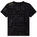 T-shirt imprimé en coton KARL LAGERFELD KIDS pour GARCON