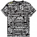 T-shirt in cotone con stampa KARL LAGERFELD KIDS Per RAGAZZO