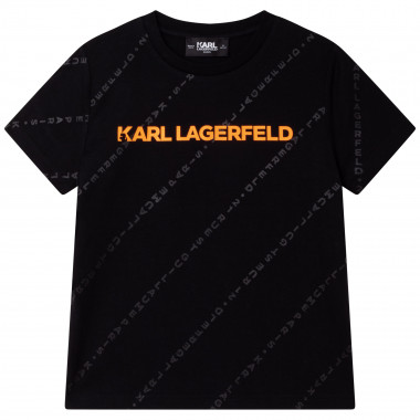 T-shirt en coton imprimé KARL LAGERFELD KIDS pour GARCON