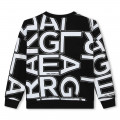 Printed round-neck sweatshirt KARL LAGERFELD KIDS for BOY