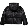 Leather-effect puffer jacket KARL LAGERFELD KIDS for BOY