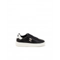 Laced leather low-top trainers KARL LAGERFELD KIDS for BOY