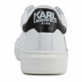 Sneakers cuir basses à lacets KARL LAGERFELD KIDS pour GARCON