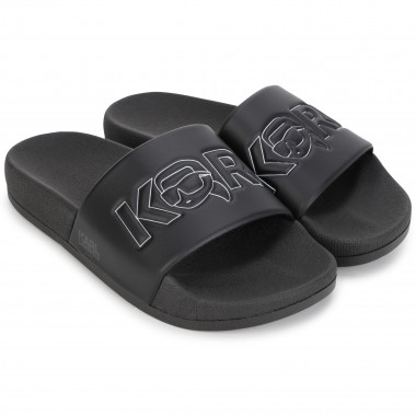 Logo branded slide sandals KARL LAGERFELD KIDS for BOY