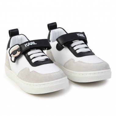 Sneakers di pelle con lacci KARL LAGERFELD KIDS Per UNISEX