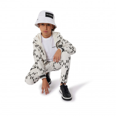 Cardigan de jogging à capuche KARL LAGERFELD KIDS pour GARCON