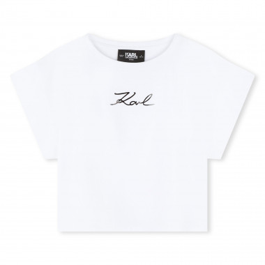 Top de manga curta KARL LAGERFELD KIDS para RAPARIGA