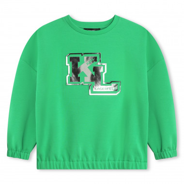 Suéter con logotipo en relieve KARL LARGERFELD KIDS para NIÑA