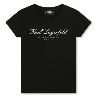 T-shirt con illustrazione logo KARL LAGERFELD KIDS Per BAMBINA