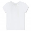 T-shirt avec illustration logo KARL LAGERFELD KIDS pour FILLE