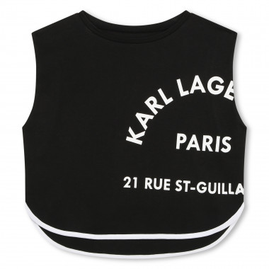 T-shirt sans manche imprimé KARL LAGERFELD KIDS pour FILLE