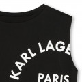 Printed sleeveless T-shirt KARL LAGERFELD KIDS for GIRL