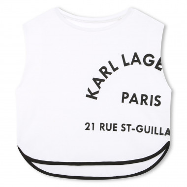 Printed sleeveless T-shirt KARL LAGERFELD KIDS for GIRL