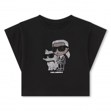 Top with diamanté illustration KARL LAGERFELD KIDS for GIRL