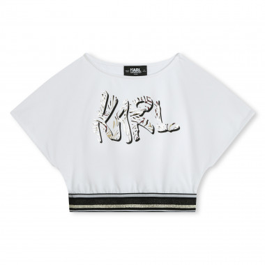 T-shirt com base elástica KARL LAGERFELD KIDS para RAPARIGA